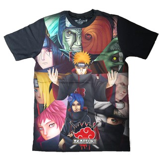 Camiseta Akatsuki Naruto Shippuden Camisa Masculina Infantil Unissex (1)