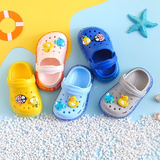 Moda Verão Sandália Crocs Infantil Unissex Anti-Derrapante Sola Flexível - Sapato Bebê