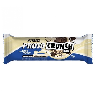 Proto Crunch Bar Caixa 10 Barras De 60g - Nutrata -Cookies and Cream