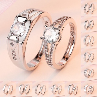 39 aliança de namoro Estilos aliança de casamento perak Casal Cincin prata 925 original Anel de diamante Anéis ajustáveis casamento