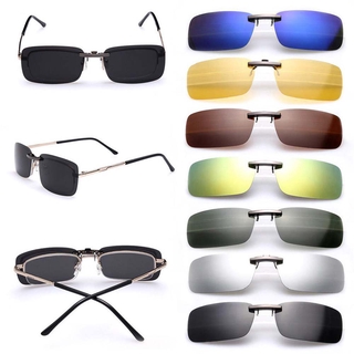 Sunglasses Polarized Clip on Flip-up Driving Glasses Day Night Vision Lens UV400