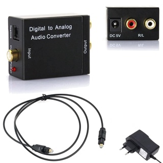 Adaptador Conversor Audio Digital Estereo P/ RCA Analogico Com Cabo Optico