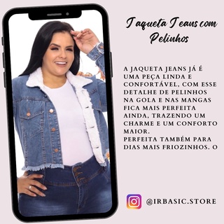 jaqueta jeans feminina com pelinhos casaco plus size - lançamento promoção (8)