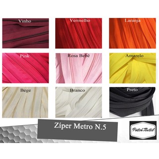 Zíper Nylon N.5 Em Metros - Kit 20 Metros