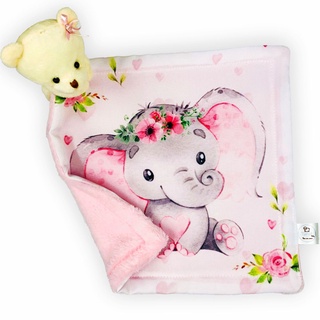 naninha para bebe elefante menina forro pelúcia rosa (1)
