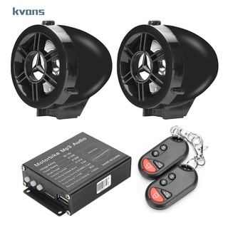 Kvans Amplificador / Alto-Falante / Rádio Fm Bluetooth Com Controle Remoto Para Alarme De Motocicleta Mp3