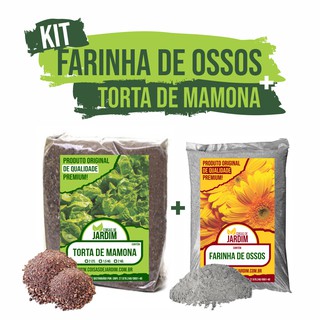 KIT 1KG DE FARINHA DE OSSOS + 1KG DE TORTA DE MAMONA