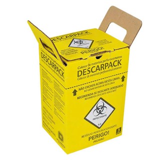 Caixa coletora perfurocortante 3,0 L - Descarpack
