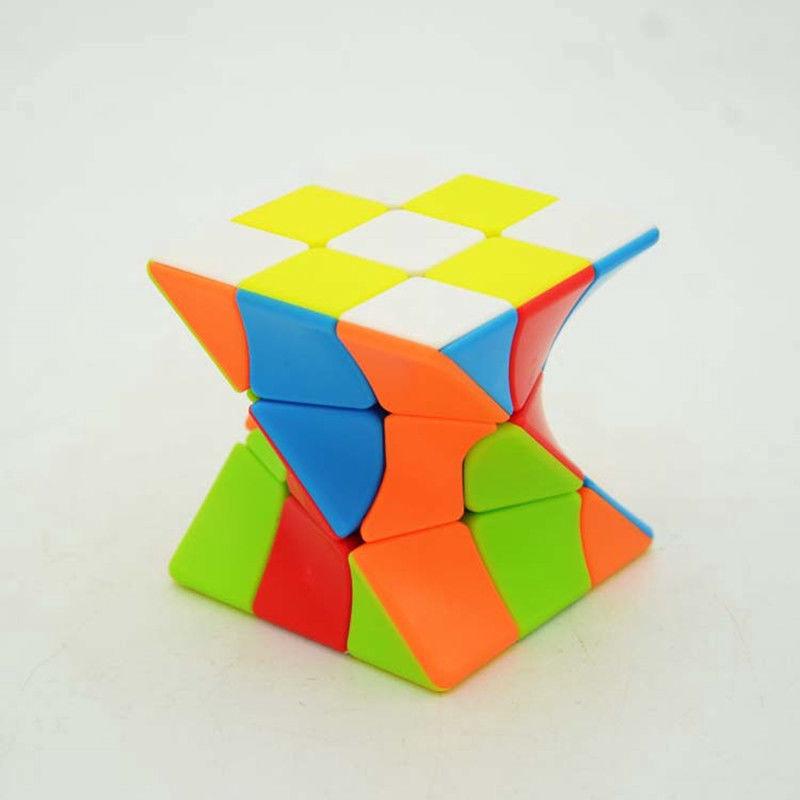 Z-CUBE 3X3x3 Twisted Irregular Skewb Diamond Magic Cube Puzzle Interesting Toys