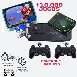 Console Vídeo Game Stick Retro 14000 Jogos Clássicos Super Nintendo, PS1 E Outros