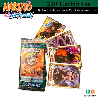 CARDS Naruto Kit 200 Cartinhas - 50 Pacotinhos de cards Fechados Sortidos - Cartinhas Infantil