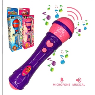 Microfone Infantil, Sai Voz E Toca Musica De Verdade!