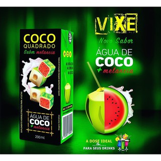 Agua De Coco Quadrado com Melancia 200 ml