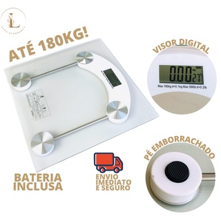 Balança Digital Banheiro Peso Corporal 180 Kg Domestica