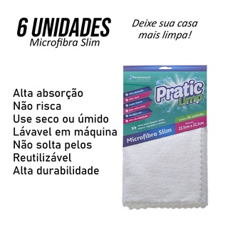 Kit 6 Panos De Microfibra Flanela Limpa Vidro Pia Multiuso Não Risca (4)