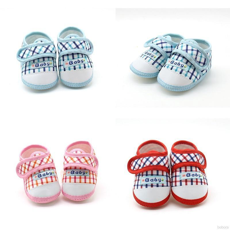 Bobora Sapatos Bebê Treliça Estrela Desenhos Animados Sola Macia Infantil Engatinhar Sapatos