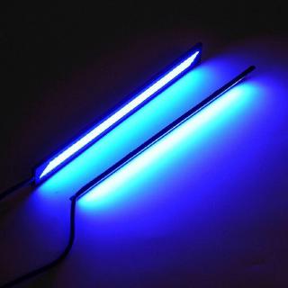 2 Peças Lâmpada LED De Carro Super Claro Azul COB DRL Para À Prova D'água DC 12V 17CM (7)