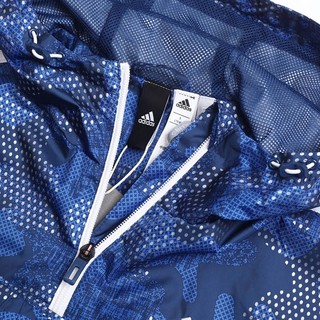 Jaqueta Corta Vento Masculina Adidas Impermeável Azul (6)