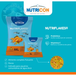 Ração Peixe Nutriflakes Flocos 12g – Nutricon