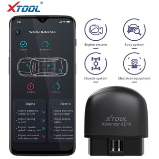 XTOOL AD10 OBD2 Código Ler Trabalhar Scanner De Diagnóstico Bluetooth ELM327 Engenheiro Com iOS/Android E HUD Head Up Display