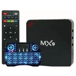 Tv Box MX9 WiFi 5g 4GB Ram 64gb 8Gb Ram 128Gb Teclado Sem Fio