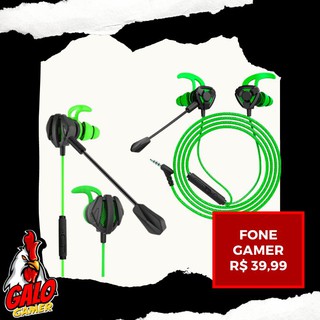 Fone Gamer G6 3D com 2 microfones, Call of Duty, PUBG, Free Fire