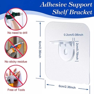 4 pçs suporte auto-adesivo estacas broca prego livre em vez de suportes cozinha bathroomtriangle suporte prateleira grampos de parede cabide (3)