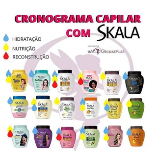 Mascara Skala 1kg tratamento cronograma / origem / Kit Skala Maça Verde / vegano