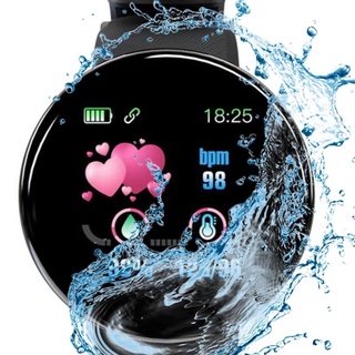 D18S Relógio Inteligente Masculino Pressão Arterial Redonda Monitor de Freqüência Cardíaca Rastreador Fitness Android IOS Smartwatch Feminino Relógio Eletrônico (4)