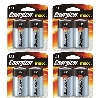 Pilha Energizer Max SM Grande D2 4 Catelas 8 Pilhas