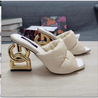 Dolce & Gabbana D&G novas sandálias de salto alto femininas enviadas 10cm