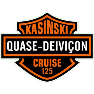 Adesivo Resinado Engraçado Kasinski Cruise 125 Quase Deiviçon