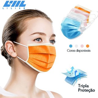 Máscara Descartável 3 camadas C/ Filtro Meltblown cirurgica - 50un (5)