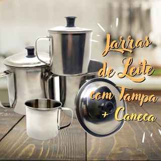 Caneca Leiteira para Ferver Café Chá Inox