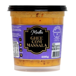 Manteiga Ghee Massala 400g Zero Lactose - Madhu