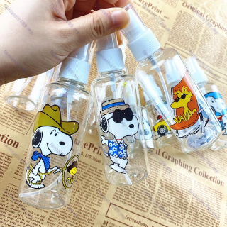 Fantástico789 1 Pc 50 Ml/100 Snoopy Dos Desenhos Animados Transparente Garrafa De Spray Vazio Plástico Mini Recipiente Recarregáveis Garrafas De Cosméticos Recipientes (1)