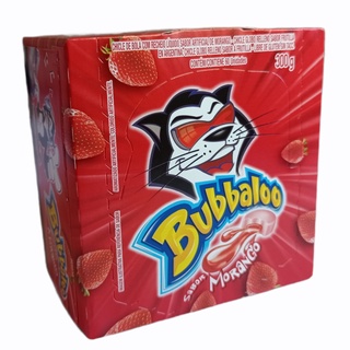 Chiclete bubbaloo Sabor morango caixa com 60 unidades (1)
