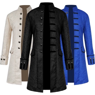 Sobretudo medieval vintage para homens, jaqueta renascentista, sobretudo do príncipe, traje para cosplay