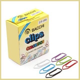 Clips para papel Bacchi Galvanizados e Coloridos/Papelaria (2)