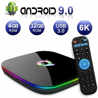 Q Plus TV box Quad Core Android 9.0 TV Box 4GB+32GB Smart Media Player WIFI HDMI (1)