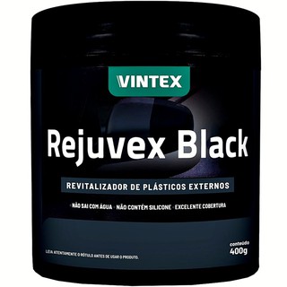 REJUVEX BLACK VONIXX VINTEX Revitalizador de Plásticos EXTERNOS 400g Nova Embalagem