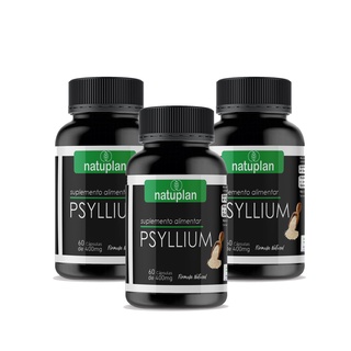 Psyllium com 60 cápsulas de 400mg (2)