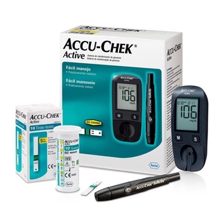 Kit Completo Aparelho Medidor de Glicose Accu-check Active (1)