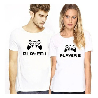 Kit 2 Camisetas Casal Dia Dos Namorados Player 1 E 2 Control