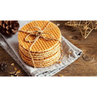 Stroopwafel - 10 unidades - biscoito holandês recheado de caramelo - 350 gramas (1)
