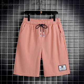 Bermuda Shorts masculinos casuais de verão e shorts com cordão elástico