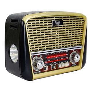 Caixinha de som Radio Retro portátil Vintage Am Fm Sw Usb Mp3 Bluetooth - Bivolt