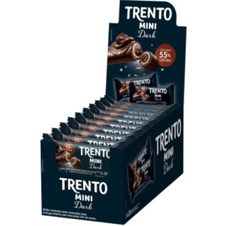 Chocolate MINI TRENTO DARK - Barrinha com 16g - Caixa com 16 unidades