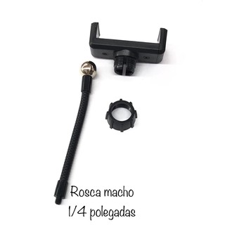 Suporte de Celular Flexível Para Ring Light Rosca Macho 1/4 Polegadas (1)