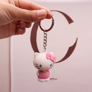 1 Pcs Cute My Melody Pudding Cinnamoroll Dog Cool Penguin Kuromi Pendant Keychain Bag for Girls Gift Figure Toys (8)